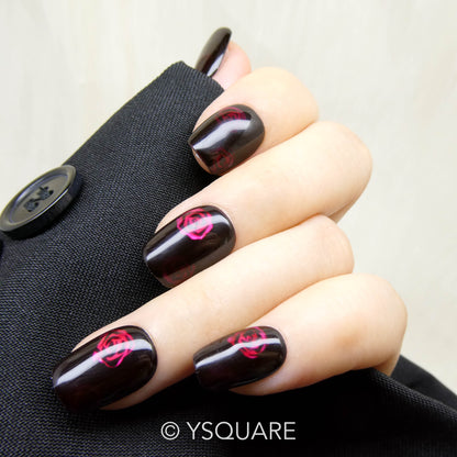 < Parfum Secret  > Y.Square Faux Ongles Fait Main Réutilisables