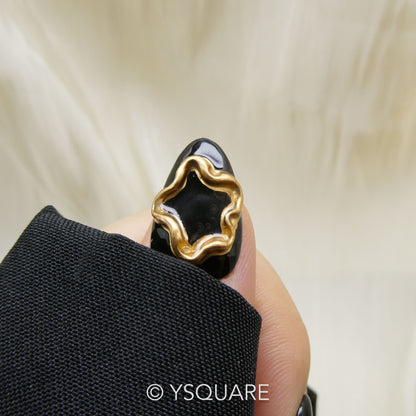 < Pécan Grillé > Y.Square Faux Ongles Fait Main Réutilisables