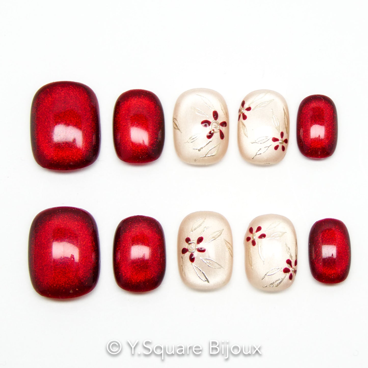 < Grenade > Y.Square Faux Ongles Fait Main Réutilisables