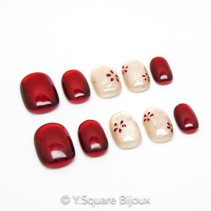 < Grenade > Y.Square Faux Ongles Fait Main Réutilisables