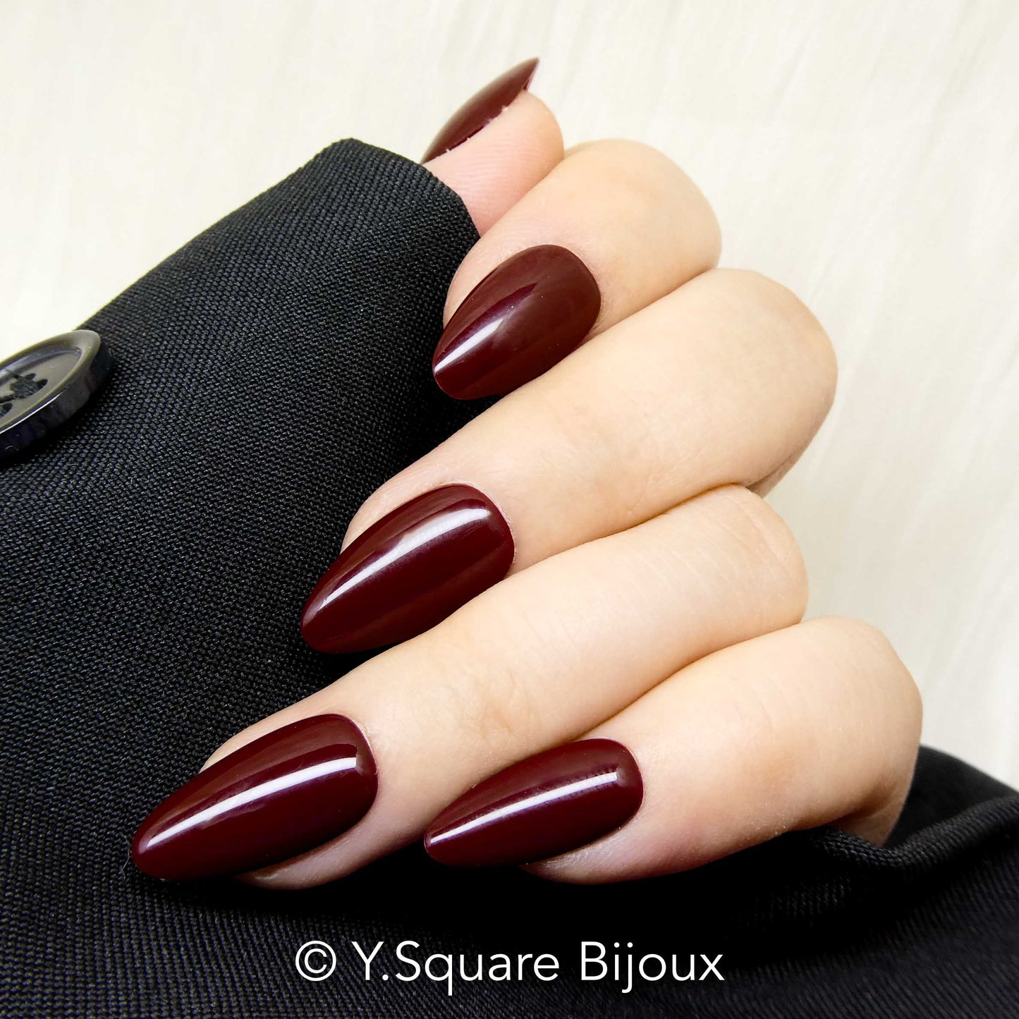 < Prune > Y.Square Faux Ongles Fait Main Réutilisables