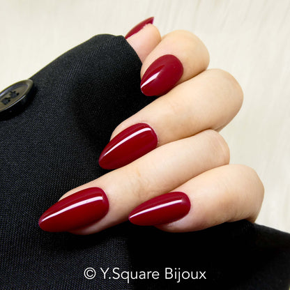 < Si Rouge > Y.Square Faux Ongles Fait Main Réutilisables