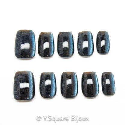 < Stardust >Y.Square Faux Ongles Fait Main Réutilisables