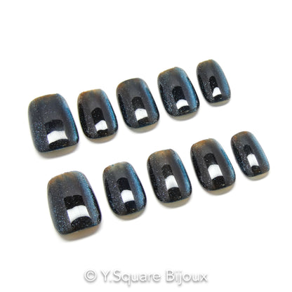 < Stardust >Y.Square Faux Ongles Fait Main Réutilisables