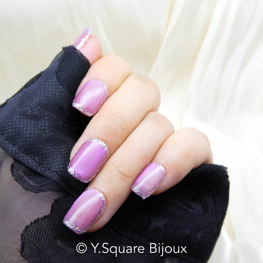 < Valensole >Y.Square Faux Ongles Fait Main Réutilisables