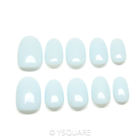 < Baby bleu > Y.Square Presson Faux Ongles Fait Main Réutilisables