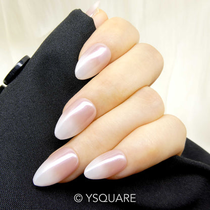 < Babyboomer Amande > Y.Square Faux Ongles Fait Main Réutilisables / Handmade Press On Nails 