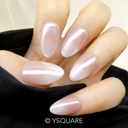 < Babyboomer Amande > Y.Square Faux Ongles Fait Main Réutilisables / Handmade Press On Nails 