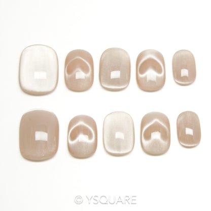 < Cat-Eye Heart >Y.Square  Faux Ongles Réutilisables