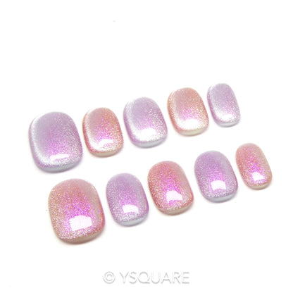  < Clair de Lune > Y.Square Faux Ongles Fait Main Réutilisables
