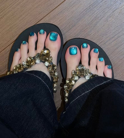 <Forêts norvégiennes > – Full Size Set Press-on Nails Handmade for feet