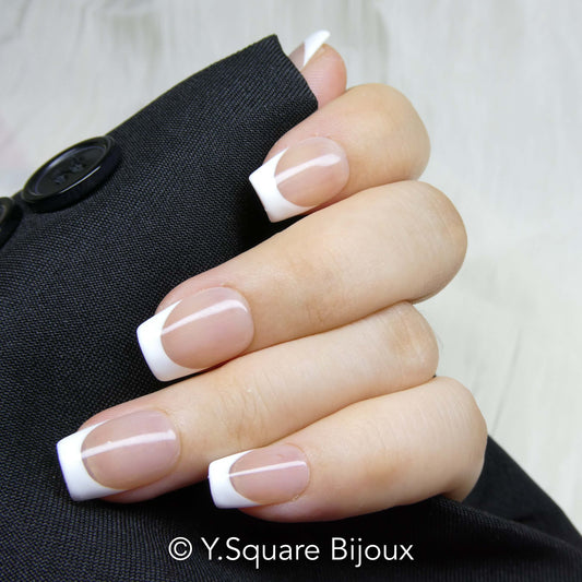 < French > Y.Square Faux Ongles Fait Main Réutilisables