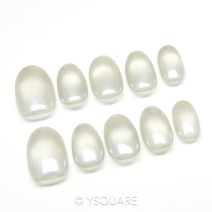 < Pearl > Y.Square Ongles Press On / Faux Ongles réutilisables