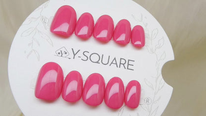 < Pivoine > Y.Square Faux Ongles Fait Main Réutilisables