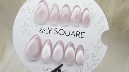 < First Date > Y.Square Faux Ongles Fait Main Réutilisables