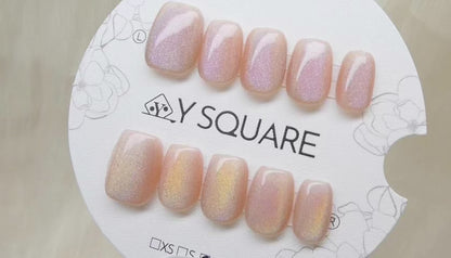 < Arc en ciel > Y.Square Faux Ongles Fait Main Réutilisables