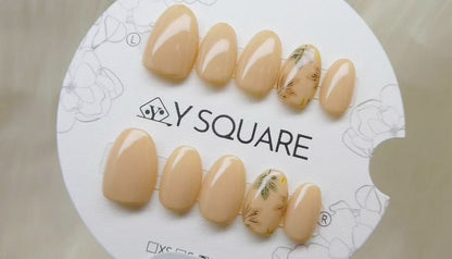 < Mon Herbier > Y.Square Faux Ongles Fait Main Réutilisables