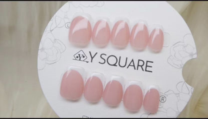 < New French >  Y.Square Faux Ongles Fait Main Réutilisables / Handmade Press On Nails 