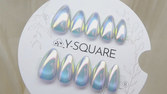 < Miroir du ciel  > Y.Square Faux Ongles Fait Main Réutilisables