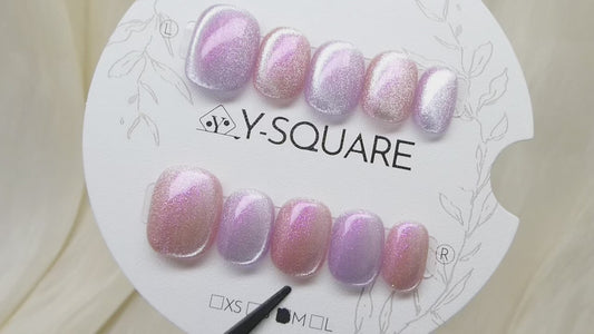  < Clair de Lune > Y.Square Faux Ongles Fait Main Réutilisables
