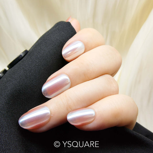 < Perle Fumée >Y.Square Faux Ongles Fait Main Réutilisables